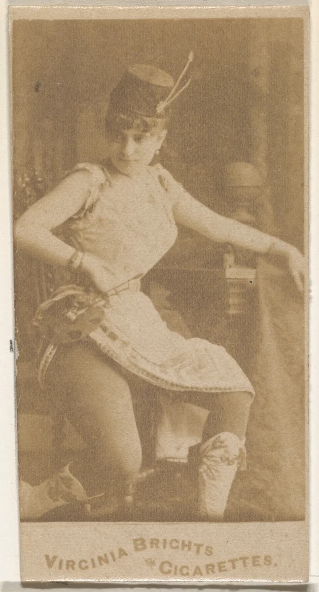 From the Actors and Actresses series (N45, Type 5) for Virginia Brights Cigarettes by Allen & Ginter, photograph, 1885-1891