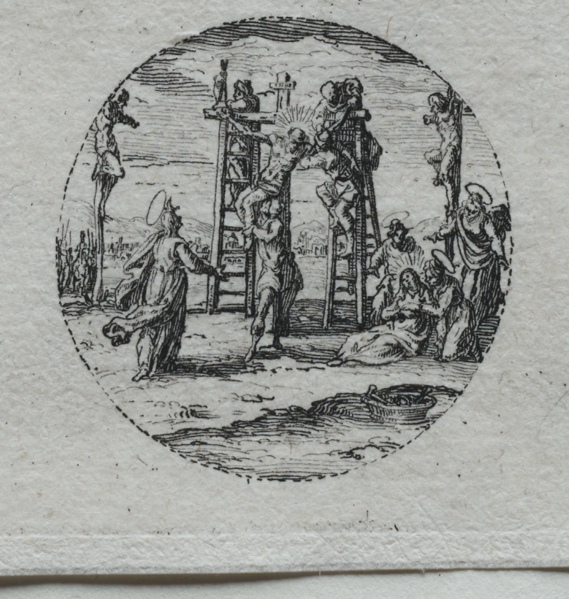 The Mysteries of the Passion: The Crucifixion by Jacques Callot, print, 1631