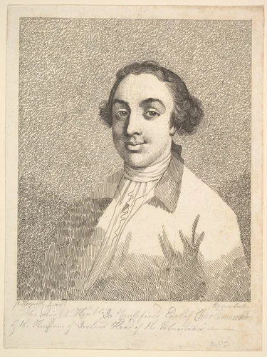The Right Honorable James Caulfield, Earl of Charlemont of the Kingdom of Ireland, Head of the Volunteers by Joseph Haynes, print, 1782
