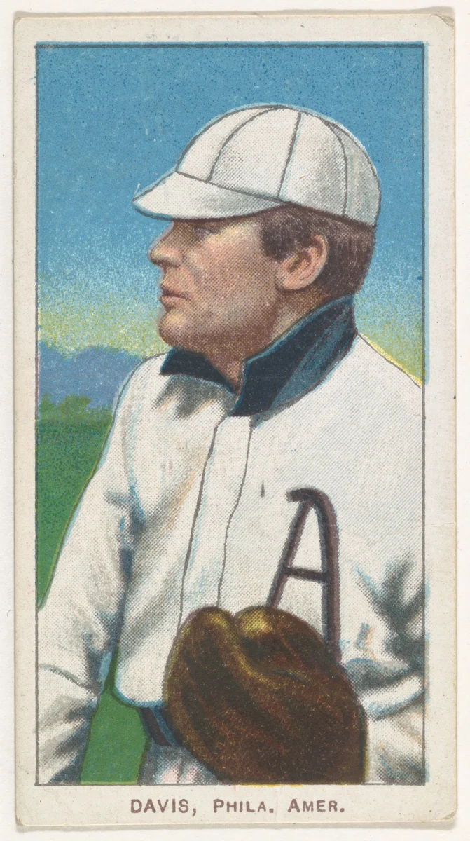 Davis, Philadelphia, American League, from the White Border series (T206) for the American Tobacco Company by American Tobacco Company, print, 1909-1911
