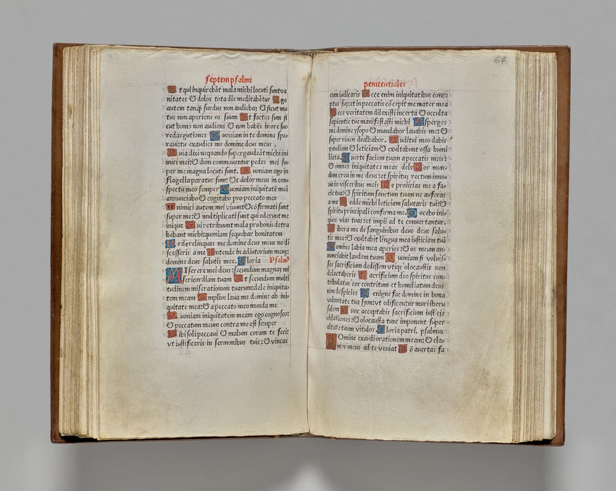 Printed Book of Hours (Use of Rome): fol. 66v, Text by Guillaume Le Rouge, book, 1510