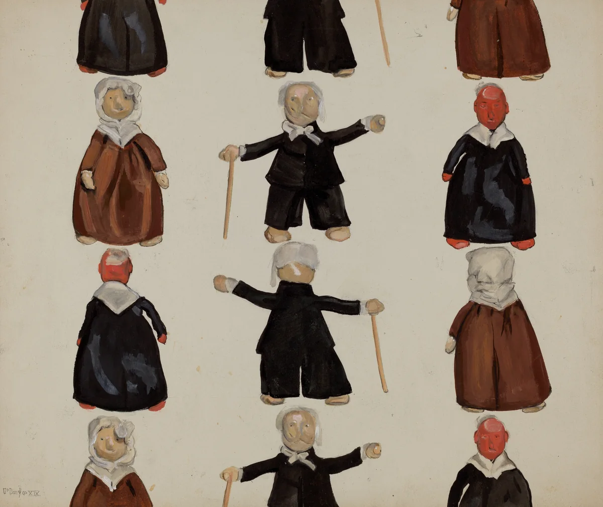 Plate of Dolls by Jane Iverson, index of american design, 1936