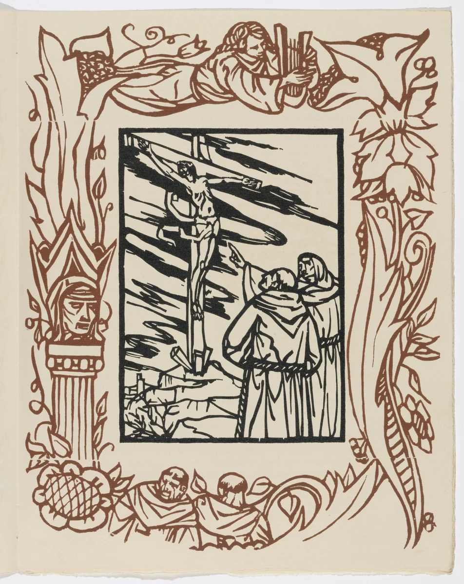 Plate (page 61) from Les Petites Fleurs de St. François (The Little Flowers of St. Francis) by Émile Bernard, illustrated book, 1928