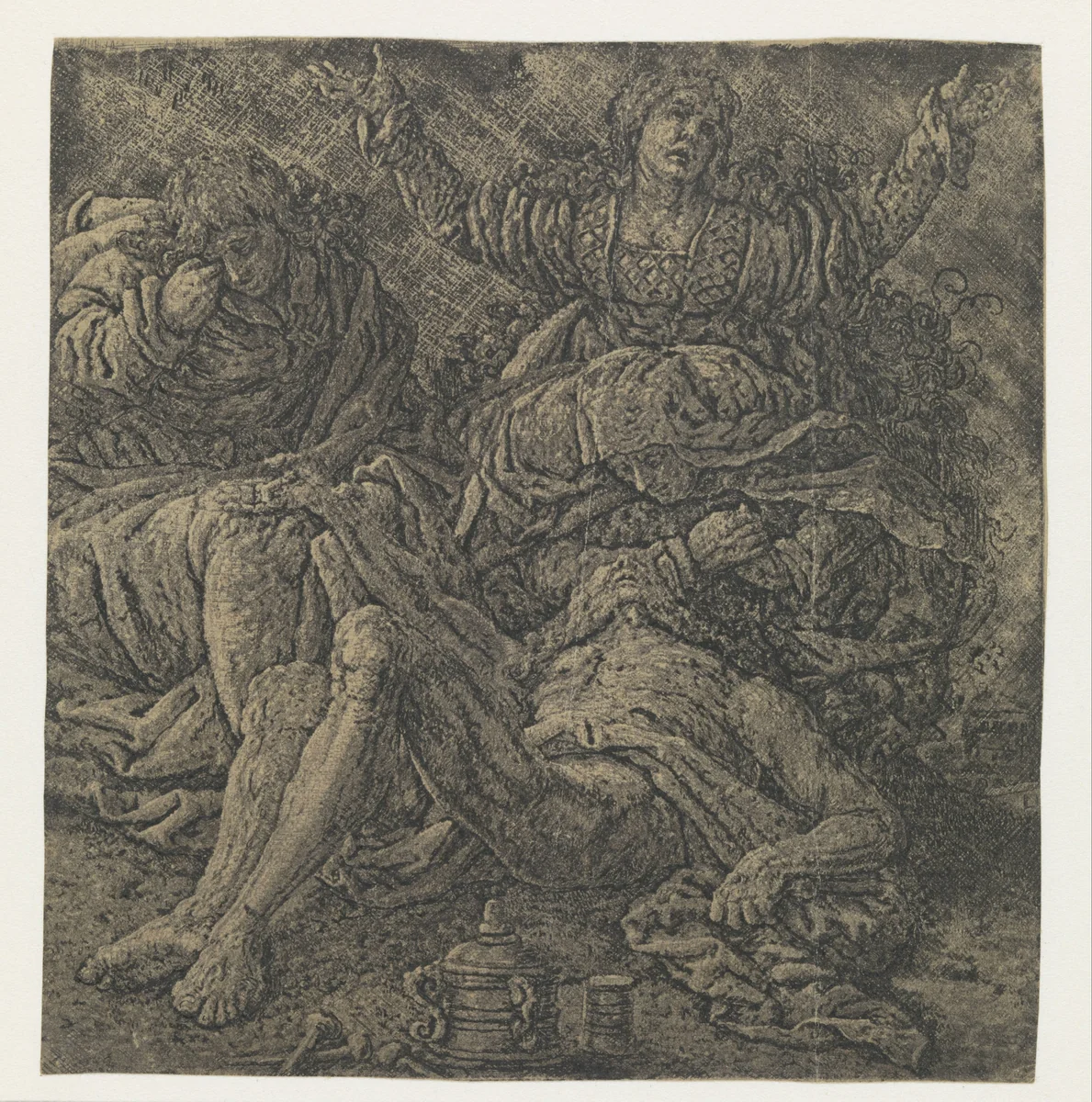 The Lamentation of Christ by Hercules Segers, print, 1630-1633