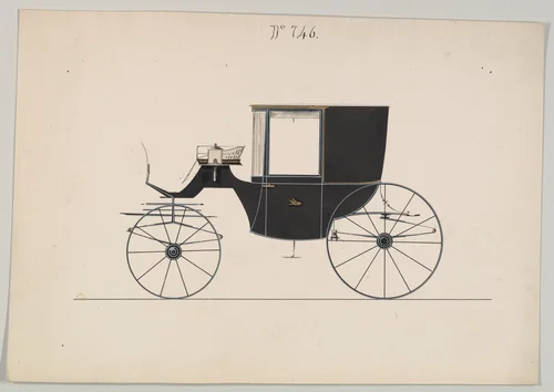 Coupé # 746 by Brewster & Co., drawing, 1850-1870