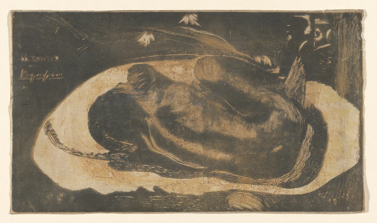 Manao tupapau (Watched by the Spirits of the Dead), state IV, from the suite Noa Noa (Fragrant Scent) by Paul Gauguin, print, 1893