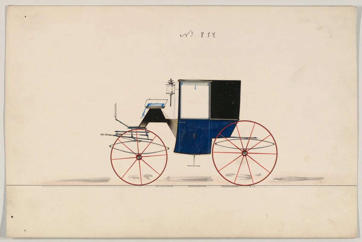 Coupe #817 by Brewster & Co., drawing, 1860-1870