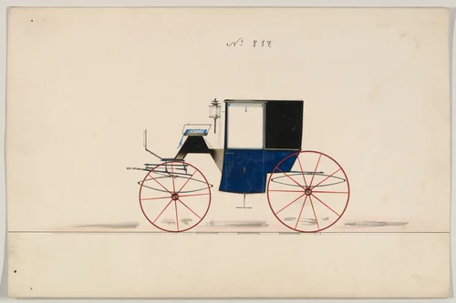 Coupe #817 by Brewster & Co., drawing, 1860-1870