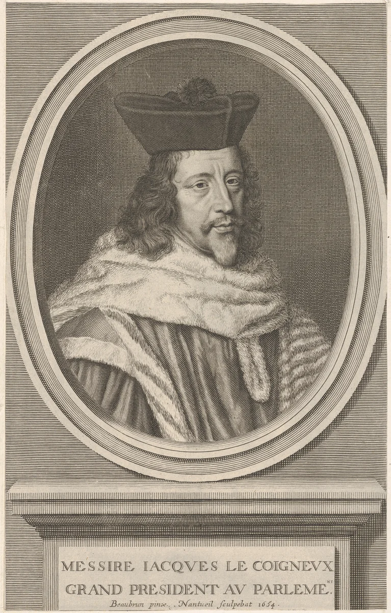 Jacques Le Coigneux by Robert Nanteuil, print, 1654