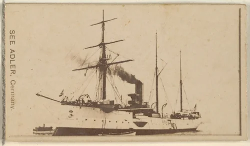 See Adler, Germany, from the Famous Ships series (N50) for Virginia Brights Cigarettes by Allen & Ginter, photograph, 1895