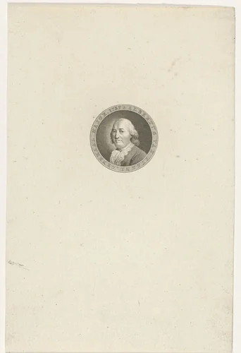 Portret van Albert van Ryssel by Abraham Jacobsz. Hulk, print, 1787