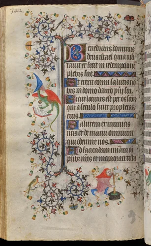 Hours of Charles the Noble, King of Navarre (1361-1425): fol. 166v, Text by Master of the Brussels Initials and Associates, book, 1400-1410