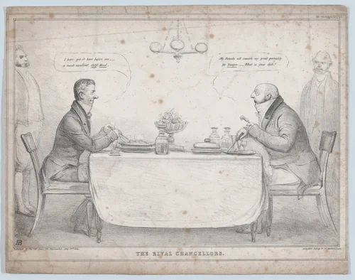 The Rival Chancellors by John Doyle, print, 1834