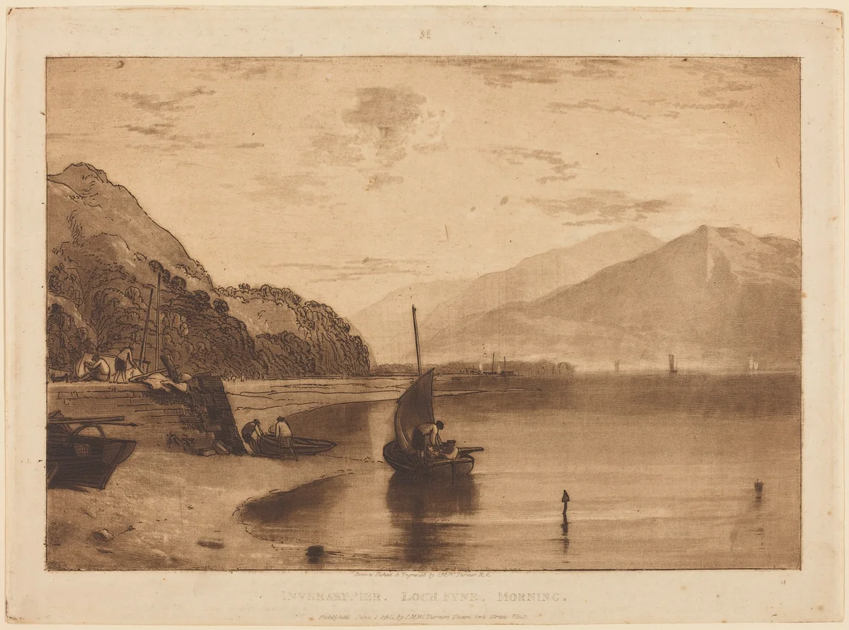 Inverary Pier by Joseph Turner, print, 1811