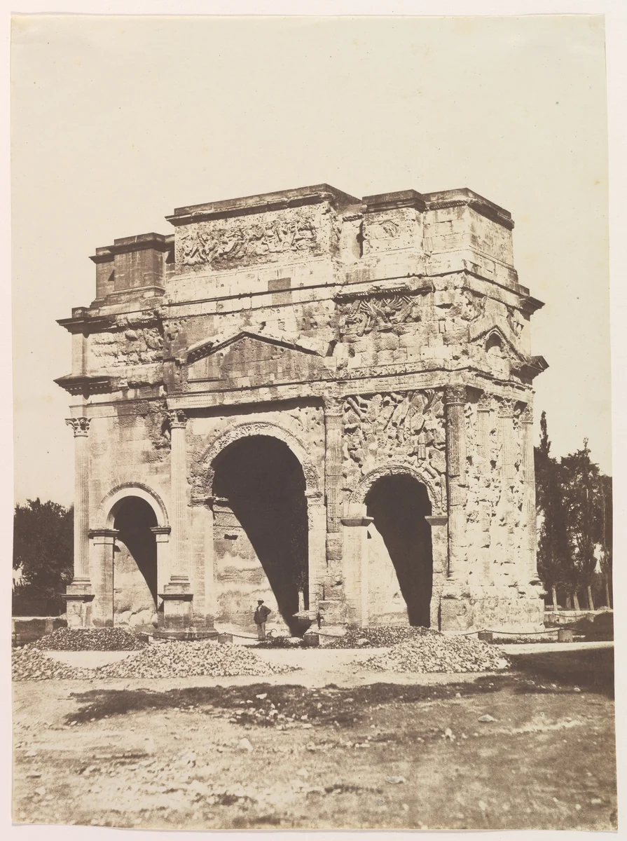 [Roman Arch at Orange] by Edouard Baldus, photograph, 1851