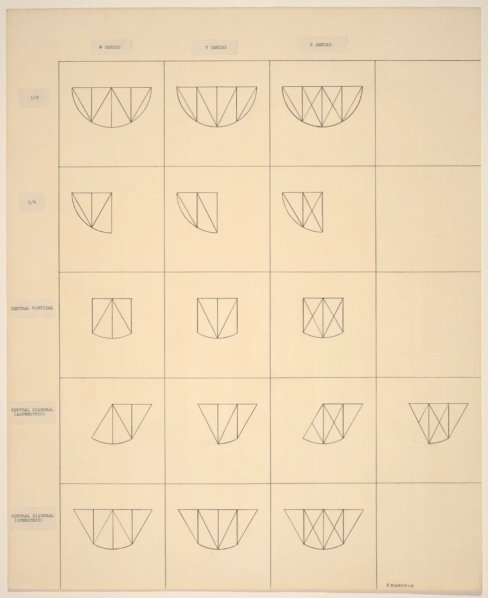 WVX Series by Robert Mangold, drawing, 1970