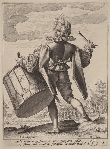 Drummer by Jacques de Gheyn II, portfolio, 1587