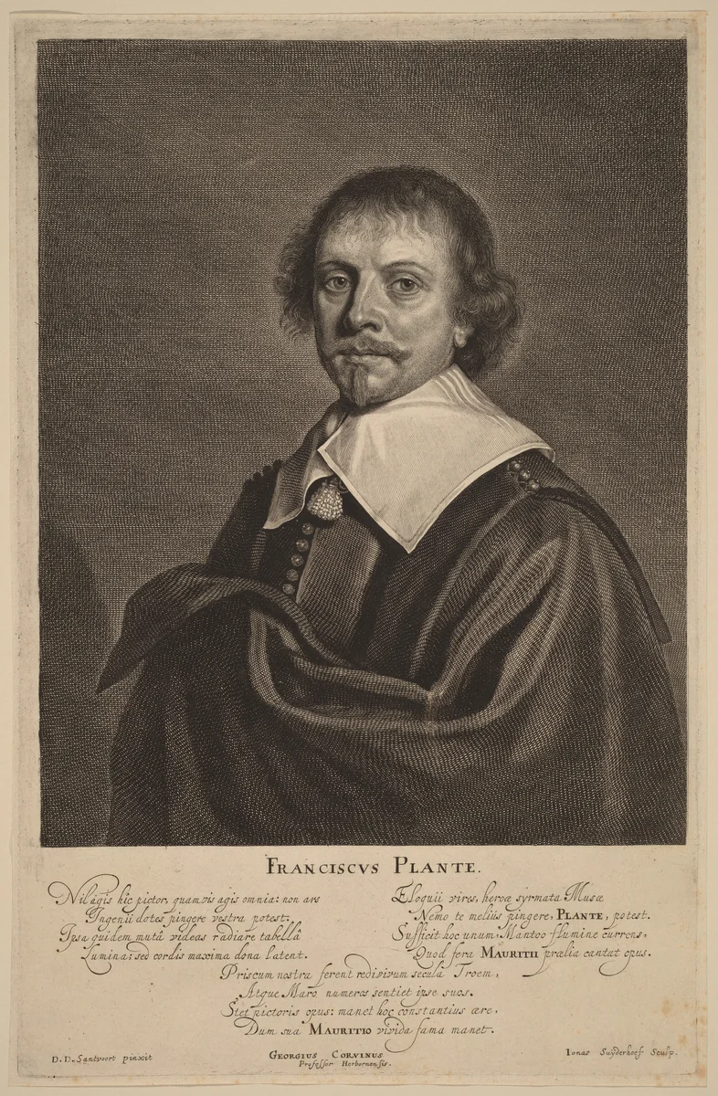 Franciscus Plante by Jonas Suyderhoff; Dirck Dircksz. Santvoort, print, 1642-1652