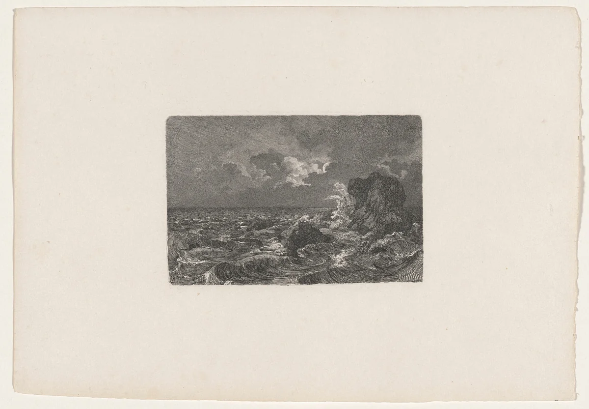 Surging Waves by Carl August Lebschée; Johannes M. von Hermann, print, 1828