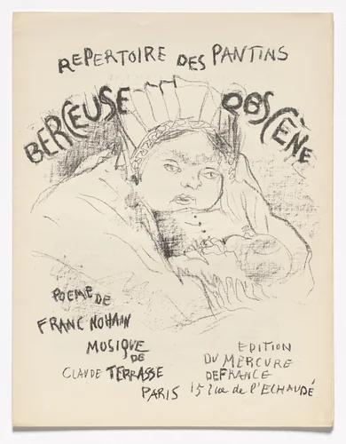 Obscene Lullaby (Berceuse obscène) from Répertoire des Pantins by Pierre Bonnard, illustrated book, 1898