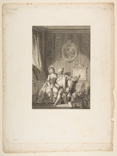 Le Calendrier des Vieillards, from "Contes et nouvelles en vers par Jean de La Fontaine. A Paris, de l'imprimerie de P. Didot, l'an III de la République, 1795" by Jean Dambrun, print, 1790-1800
