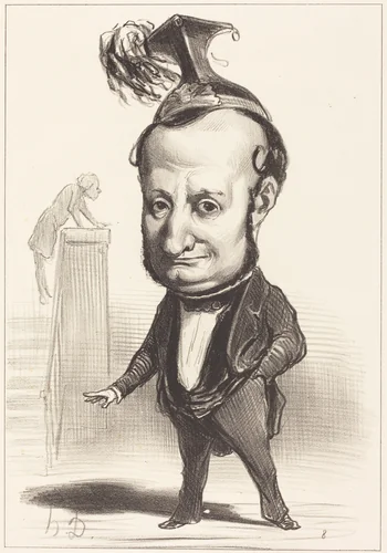 L.F. Raymond Wolowski by Honoré Daumier, print, 1849