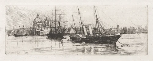 Two Boats, Venice by Otto H. Bacher, print, 1880