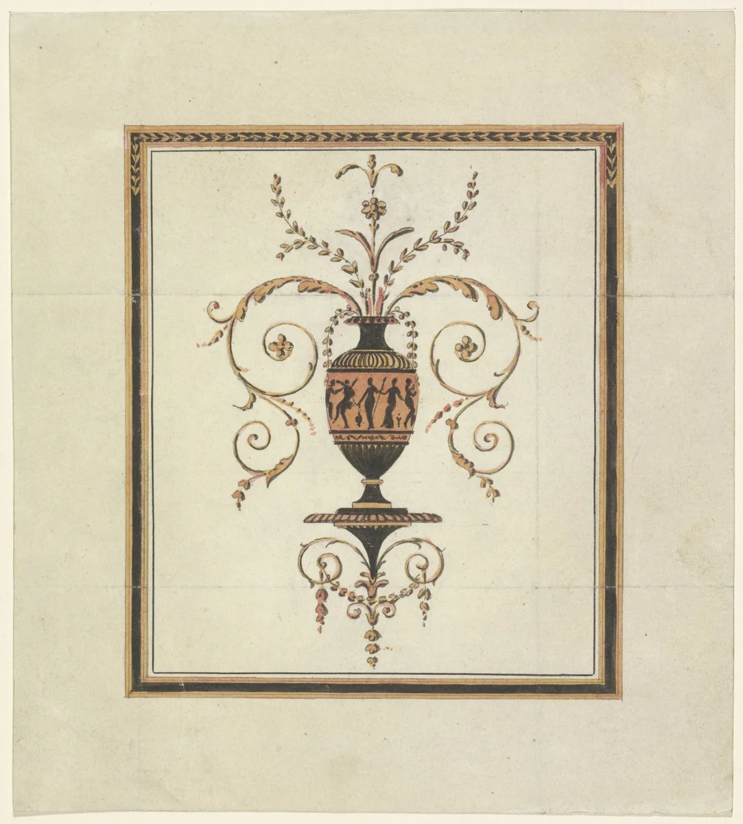 Griekse vaas by anonymous, drawing, 1800-1900