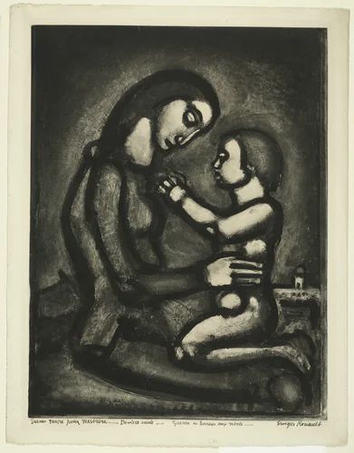 Trial proof for War, Which All Mothers Hate, plate XLII from Miserere by Georges Rouault, illustrated book, 1927