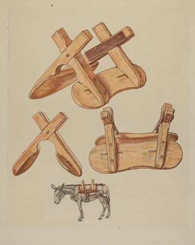 Unrigged Pack Saddle by American 20th Century, index of american design, 1932