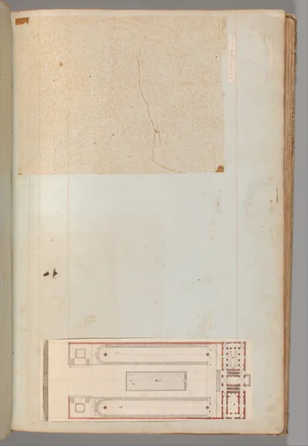 Page from a Scrapbook containing Drawings and Several Prints of Architecture, Interiors, Furniture and Other Objects by Charles Percier, book, 1795-1805