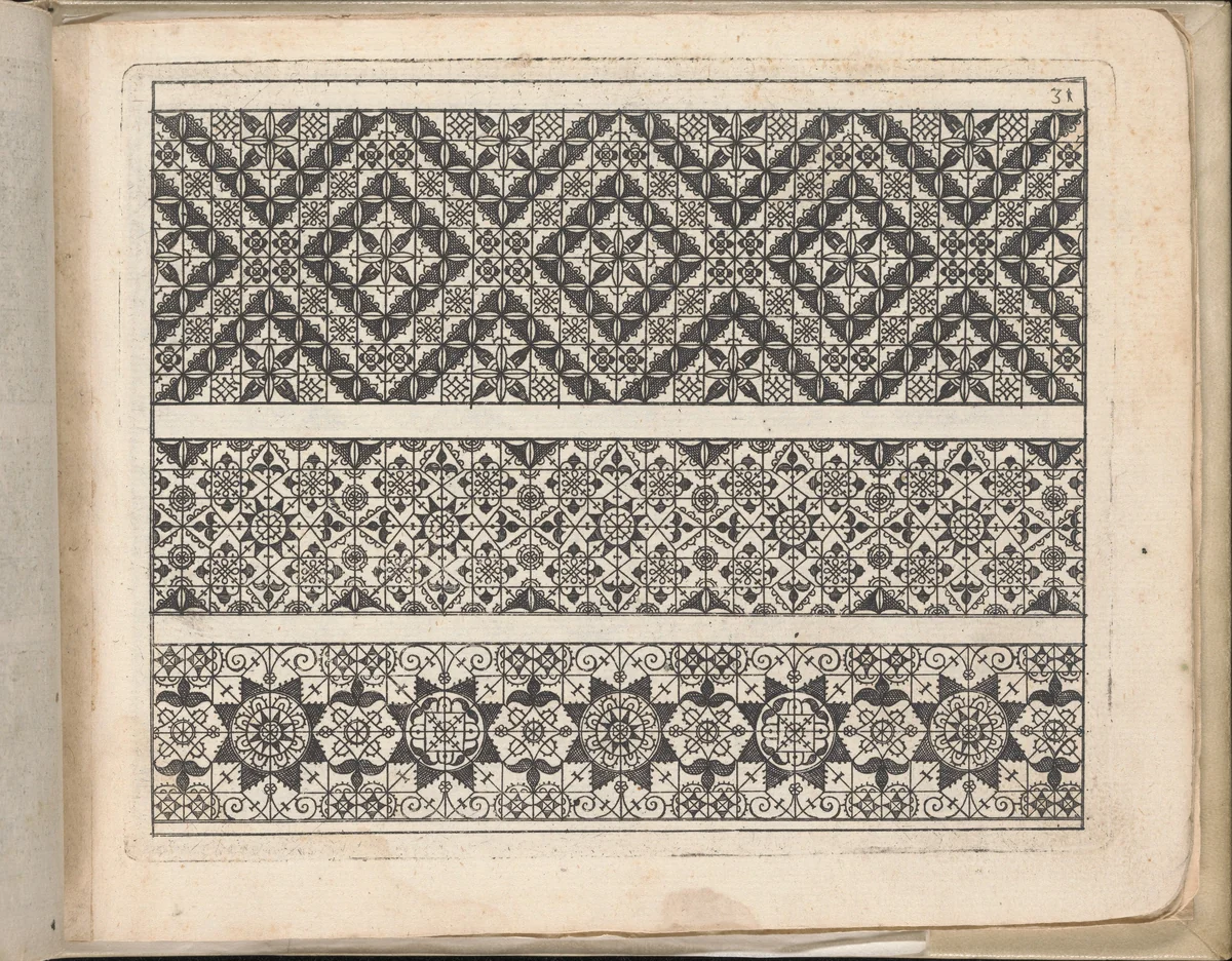 Schön Neues Modelbuch (Page 36 recto) by Johann Sibmacher, book, 1597