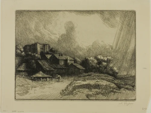 The Abbey Farm by Alphonse Legros, print, 1888-1898