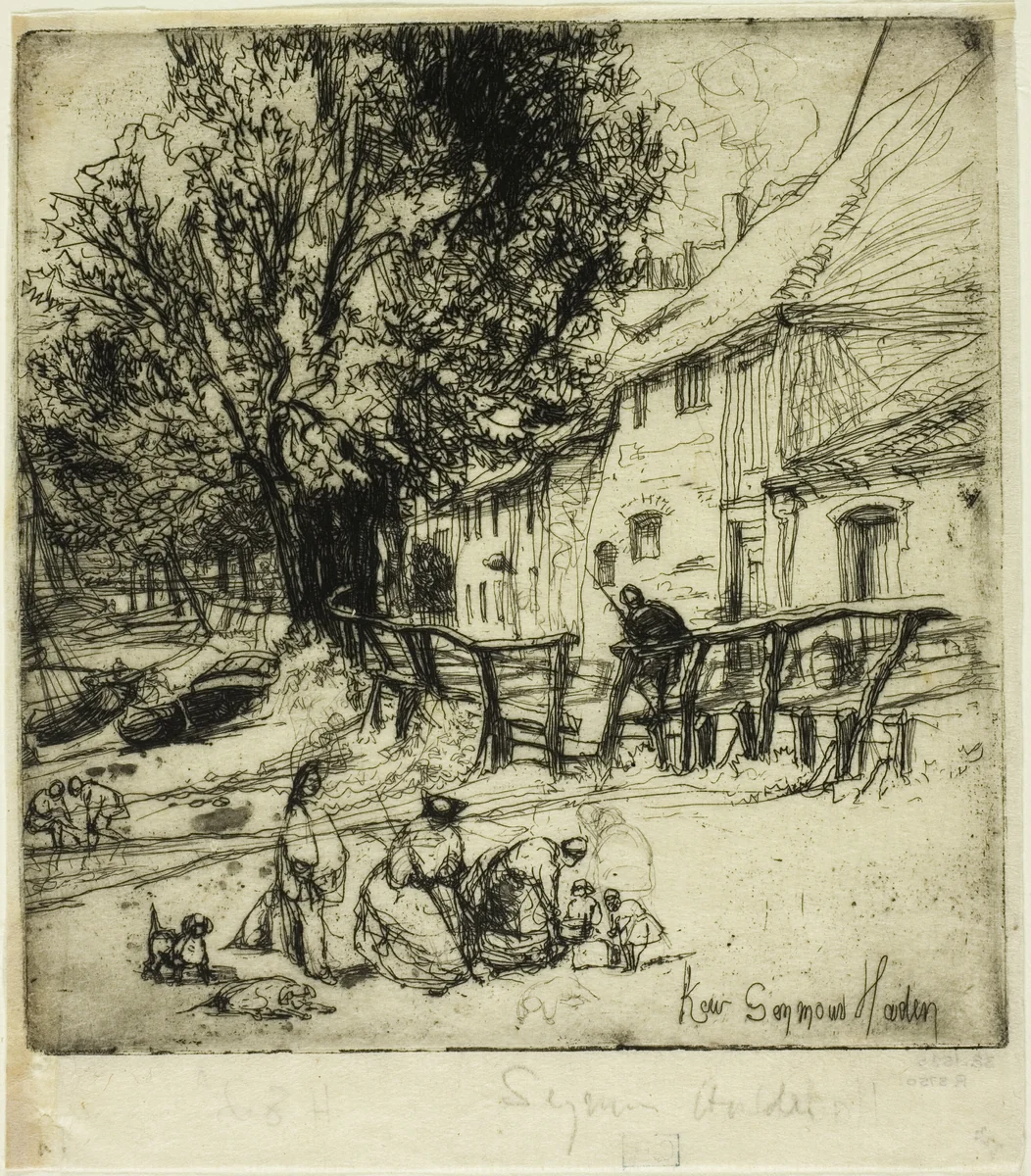 Kew Side, A Fragment by Francis Seymour-Haden, print, 1864