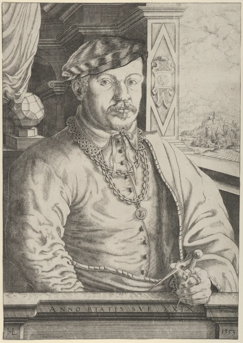 Oswald von Eck by Hanns Lautensack, print, 1553