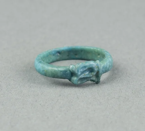 Ring: Figure of Serpent Uto (?) by Egyptian, metalwork, -1390