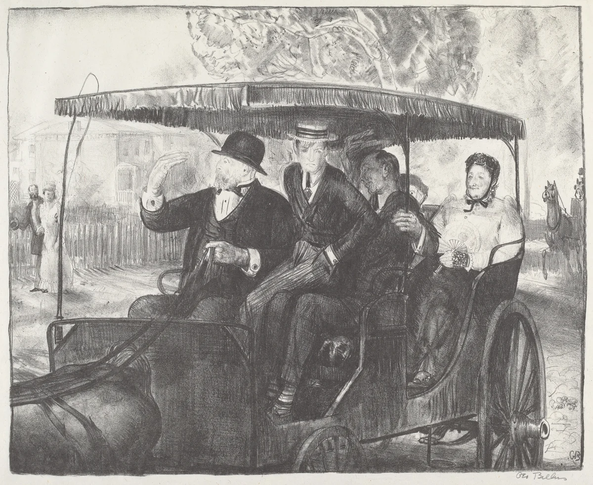 Sunday 1897 by George Bellows, print, 1921