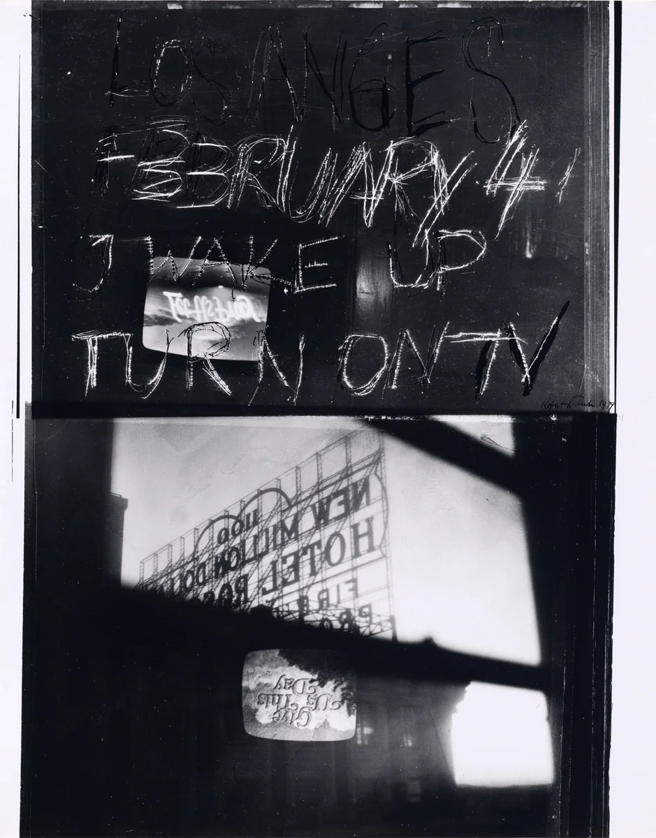 Los Angeles--February 4th--I Wake Up--Turn On TV by Robert Frank, photograph, 1979