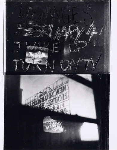 Los Angeles--February 4th--I Wake Up--Turn On TV by Robert Frank, photograph, 1979