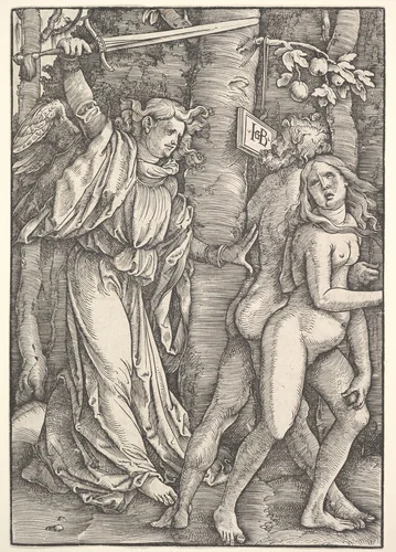Expulsion from Paradise by Hans Baldung, print, 1514