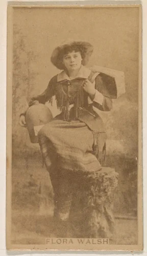 Flora Walsh, from the Actresses series (N245) issued by Kinney Brothers to promote Sweet Caporal Cigarettes by Kinney Brothers Tobacco Company, photograph, 1890