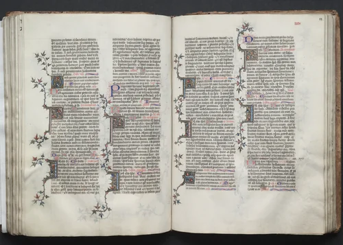 The Gotha Missal: Fol. 87v, Text by Master of the Boqueteaux, book, 1370-1380