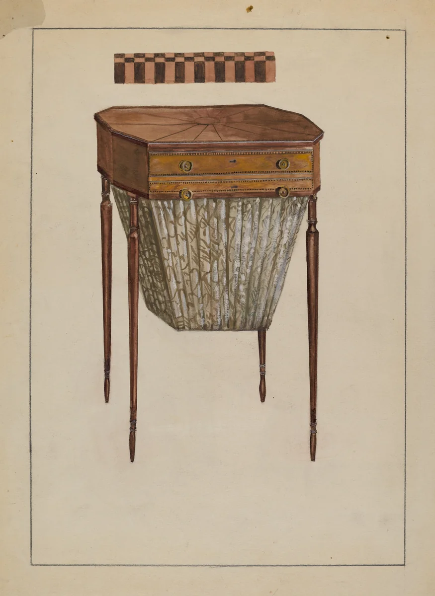 Sewing Table by Bessie Forman, index of american design, 1939