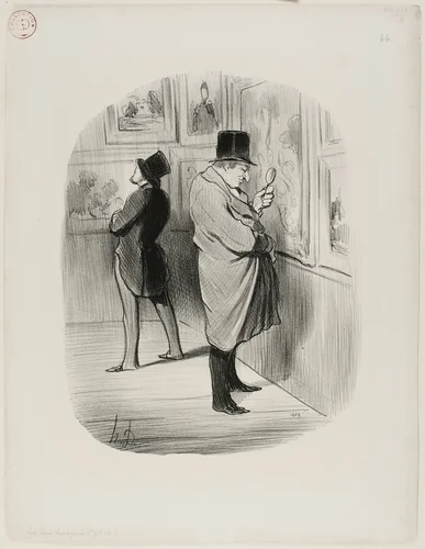 A True Art Lover, plate 66 from Les Bons Bourgeois by Honoré-Victorin Daumier, print, 1847