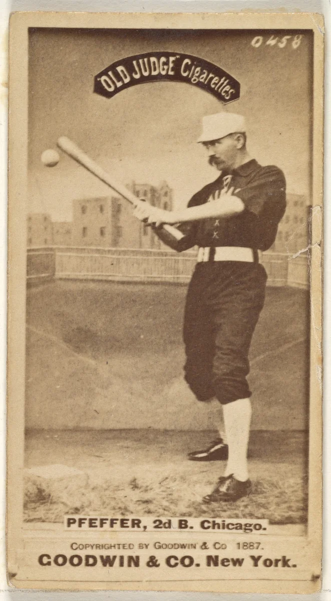 Fred "Dandelion" Pfeffer, 2nd Base, Chicago, from the Old Judge series (N172) for Old Judge Cigarettes by Goodwin & Company, photograph, 1887