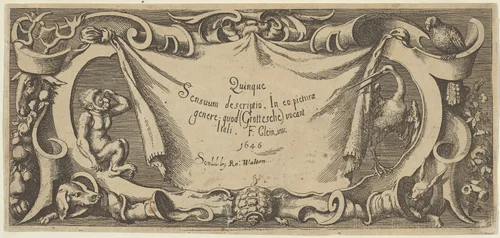 Title Plate, from "Quinque Sensuum" by Franz Cleyn, print, 1650-1660
