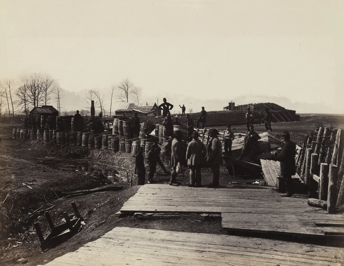 Fortifications at Manassas by Alexander Gardner, photograph, 1862