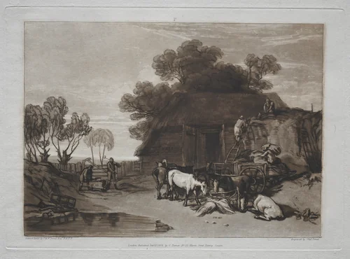Liber Studiorum: The Straw Yard by Joseph Turner, print