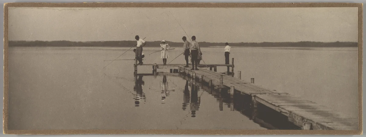 [Children Fishing] by William James Mullins, photograph, 1899-1901
