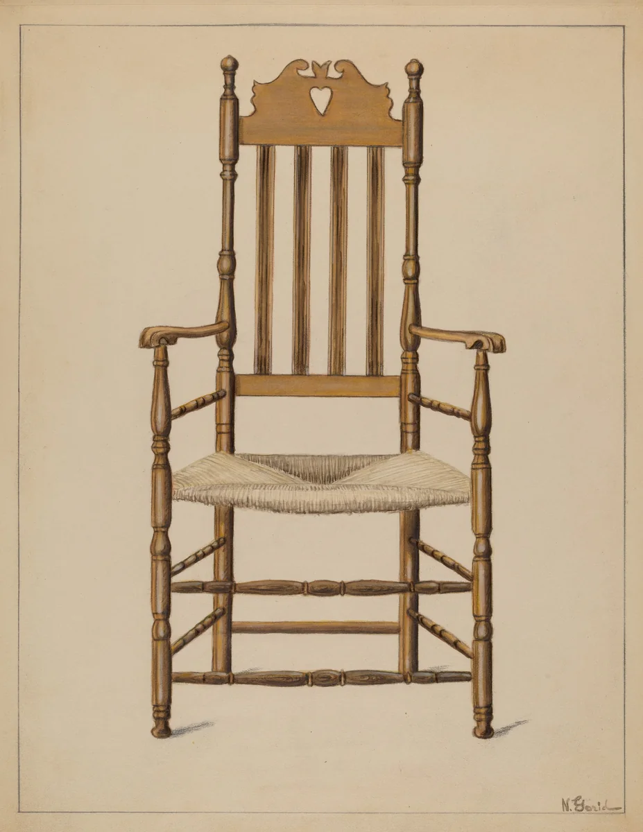Armchair by Nicholas Gorid, index of american design, 1936